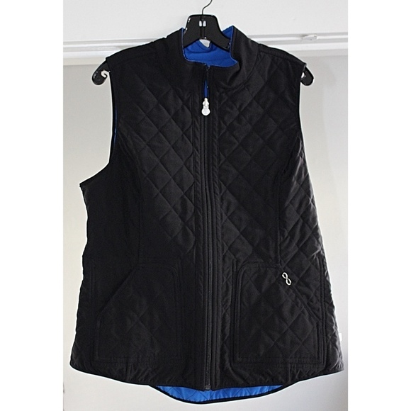 Black Noir Reversible Full ZIp Quilted Vest - Picture 5 of 9